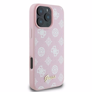 Guess Peony Script Logo MagSafe Suojakuori iPhone 16 Pro:lle - vaaleanpunainen
