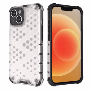 Honeycomb tapauksessa iPhone 14 panssaroitu hybridi kansi sininen