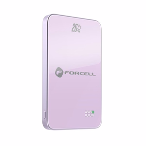 MagSafe-yhteensopiva varavirtalähde Forcell F-Energy SuperSlim F5K8 QC4.0 PD3.0 15W 5000 mAh violetti