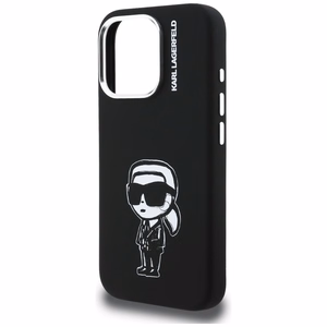 Karl Lagerfeld Silikoninen Karl Sketch MagSafe Suojakuori iPhone 16 Pro Max:lle - Musta