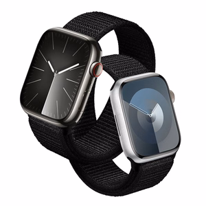Crong Nylon Reflex Sport strap for Apple Watch 38 / 40 / 41 / 42 mm, black