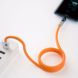 USB-kaapeli Dudao L24CC (180' kulma) Oranssi Type-C / Type-C 100cm (enintään 120W)