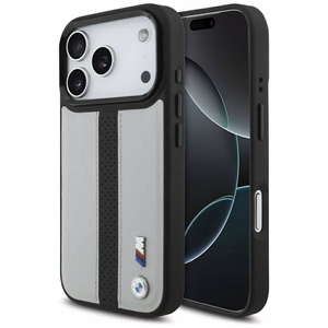 BMW M Perforated Stripe Logo MagSafe Suojakuori iPhone 17 Pro:lle - Harmaa