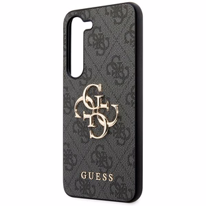 Guess suojakuori Samsung S24 Plus:lle GUHCS24M4GMGGR Leather 4G Metal Logo musta