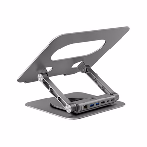 UNITEK LAPTOP STAND WITH 5-IN-1 USB-C HUB, PD 100W