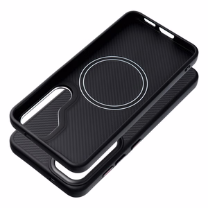 Carbon Elite magneettinen puhelimen kuori MagSafe-yhteensopiva Samsung S25, musta