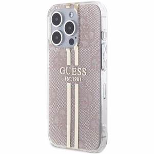 Guess suojakuori iPhone 14 Pro Max GUHCP14XH4PSEGP 4G Gold Stripe vaaleanpunainen