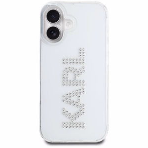 Karl Lagerfeld IML Rhinestones Logo iPhone 16 Suojakuori - Läpinäkyvä