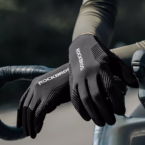 Rockbros cycling gloves spring/summer/autumn, full, size: XXL - black