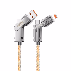XO Kaapeli NB276 4in1 USB-C - Lightning + USB - USB-C 60W 1,0m harmaa