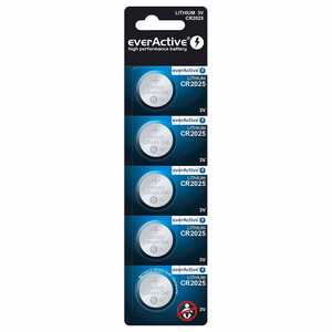 Lithium battery mini everActive CR2025 - blister 5 pcs.