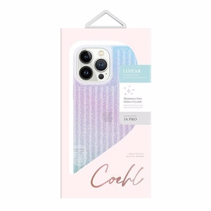 Uniq Coehl Linear kotelo iPhone 14 Pro - sininen ja vaaleanpunainen