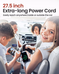 Car Cigarette Lighter Socket Splitter B39-C - 3 sockets + USB + Type C - QC 3.0 PD 3A 120W with display and cable