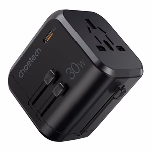 Universaali matkalaturi Choetech PD5008 30W USB-C/3xUSB-A musta