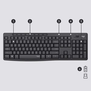 Logitech MK295 Silent langaton yhdistelmä