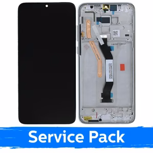 LCD-näyttö yhteensopiva Xiaomi Redmi Note 8 Pro kehyksellä / valkoinen / (Service Pack)