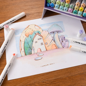 Double-sided Marker Pens ARRTX Alp, 40 Colours, pastel tone shade