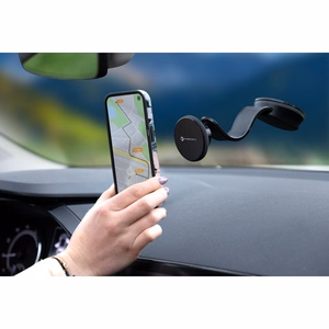 Magneettinen autopidike puhelimelle MagSafe-yhteensopiva Forcell F-Grip MagFlex tuulilasiin / kojelautaan musta