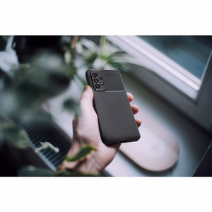 Case for Samsung A23 5G Carbon Premium black