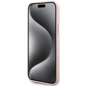 Karl Lagerfeld Suojakuori iPhone 15 Plus 6,7 KLHCP15MSMHCNPP vaaleanpunainen HC SILICONE C METAL PIN