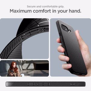 Spigen Liquid Air Suojakuori Google Pixel 9A:lle - matta musta