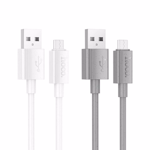Kaapeli USB-A - Micro USB Hoco 2,4A 1 m X107 valkoinen