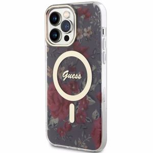 Guess GUHMP14XHCFWSA iPhone 14 Pro Max 6.7 vihreä/khaki suojakuori Flower MagSafe