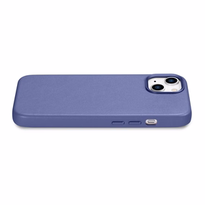 iCarer Case Leather Cover Genuine Leather iPhone 14 Plus Light Purple (MagSafe Compatible)