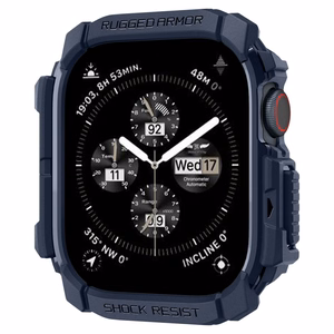Spigen Rugged Armor Case for Apple Watch 10 46mm - Navy Blue