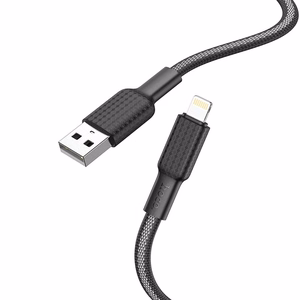 Hoco USB-A - Lightning -kaapeli 2,4A 1 m X69 - musta/valkoinen