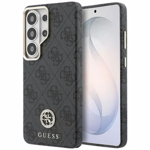 Guess suojakuori 4G Rhinestone Round Logo MagSafe Samsung Galaxy S26 Ultra:lle musta