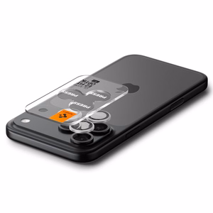 Spigen Optik Pro GLAS.TR EZ FIT kamerasuoja 2 kpl iPhone 16 Pro / Max / 17 Pro / Max:lle - Hopeinen