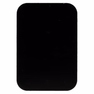 Metal plate for magnet holders - rectangular 45x65mm black