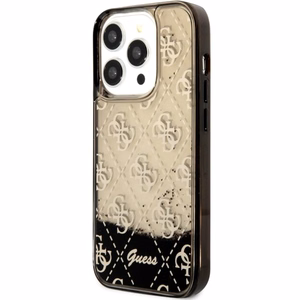 Guess GUHCP14LLC4PSGK iPhone 14 Pro 6.1" musta/musta hardcase Liquid Glitter 4G Transculent