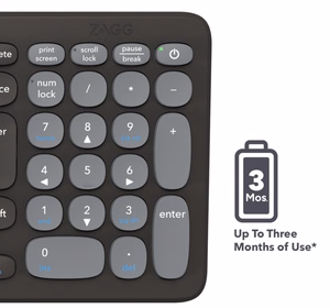 ZAGG Pro Keyboard Mid Size-hiilenharmaa-Nordic (langaton lataus latausalustalla)