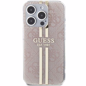 Guess suojakuori iPhone 14 Pro Max GUHCP14XH4PSEGP 4G Gold Stripe vaaleanpunainen