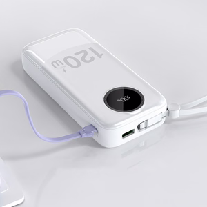 Dudao K13Pro 20000mAh Powerbank sisäänrakennetulla kaapelilla - Valkoinen