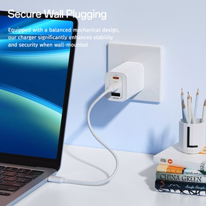 Rock Wall charger Ice2Cube GaN - USB + 2xType C - PD 65W 3A white