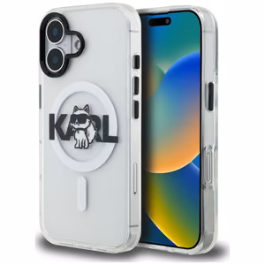 Karl Lagerfeld IML Choupette Sketch Logo MagSafe Suojakuori iPhone 16 - läpinäkyvä
