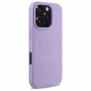 Guess Saffiano MagSafe Suojakuori iPhone 16 Pro:lle - violetti