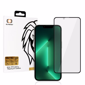 Karkaistu lasi Tel Protect 10X Privacy Titanium iPhone 13/13 Pro/16E/17E:lle