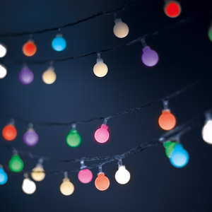 Valoketju aurinko LED FROSTED BALLS SFB62 6,5m 30 palloa monivärinen Forever Light