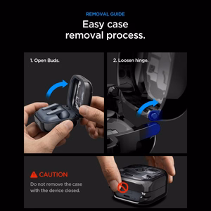 Spigen Ultra Hybrid Zero One -suojakuori Samsung Galaxy Buds 4 / 4 Pro:lle - musta
