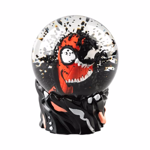 Spider-Man & Venom -lasinen lumisadepallo lahjapakkauksessa