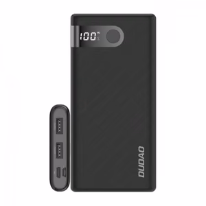 Varavirtalähde Dudao K9 Pro musta 10000mAh (2xUSB / Type-C / MicroUSB) (LED-näyttö)