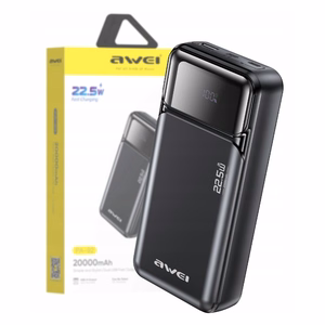 External battery Power Bank Awei PA-92 22.5W 20000mAh black