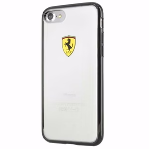 Ferrari Hardcase FEHCP7BK iPhone 7/8/SE 2020 / SE 2022 musta/läpinäkyvä kilpi Racing Shield