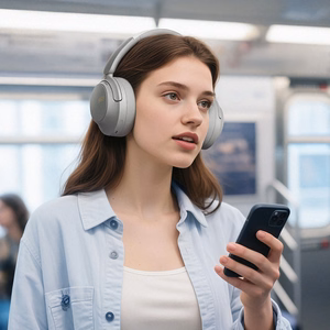 QCY H3S Langattomat On-Ear Kuulokkeet LDAC ja ANC Melunvaimennuksella - Harmaa