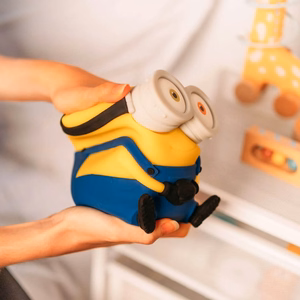Minions Bobin pehmeä silikoninen LED-yövalo lapsille, 15 cm