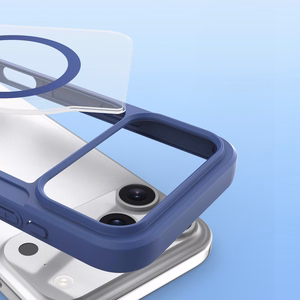 Dux Ducis Skin X Pro iPhone 17 Pro Max Suojakuori Lompakolla, MagSafe-yhteensopiva - Sininen